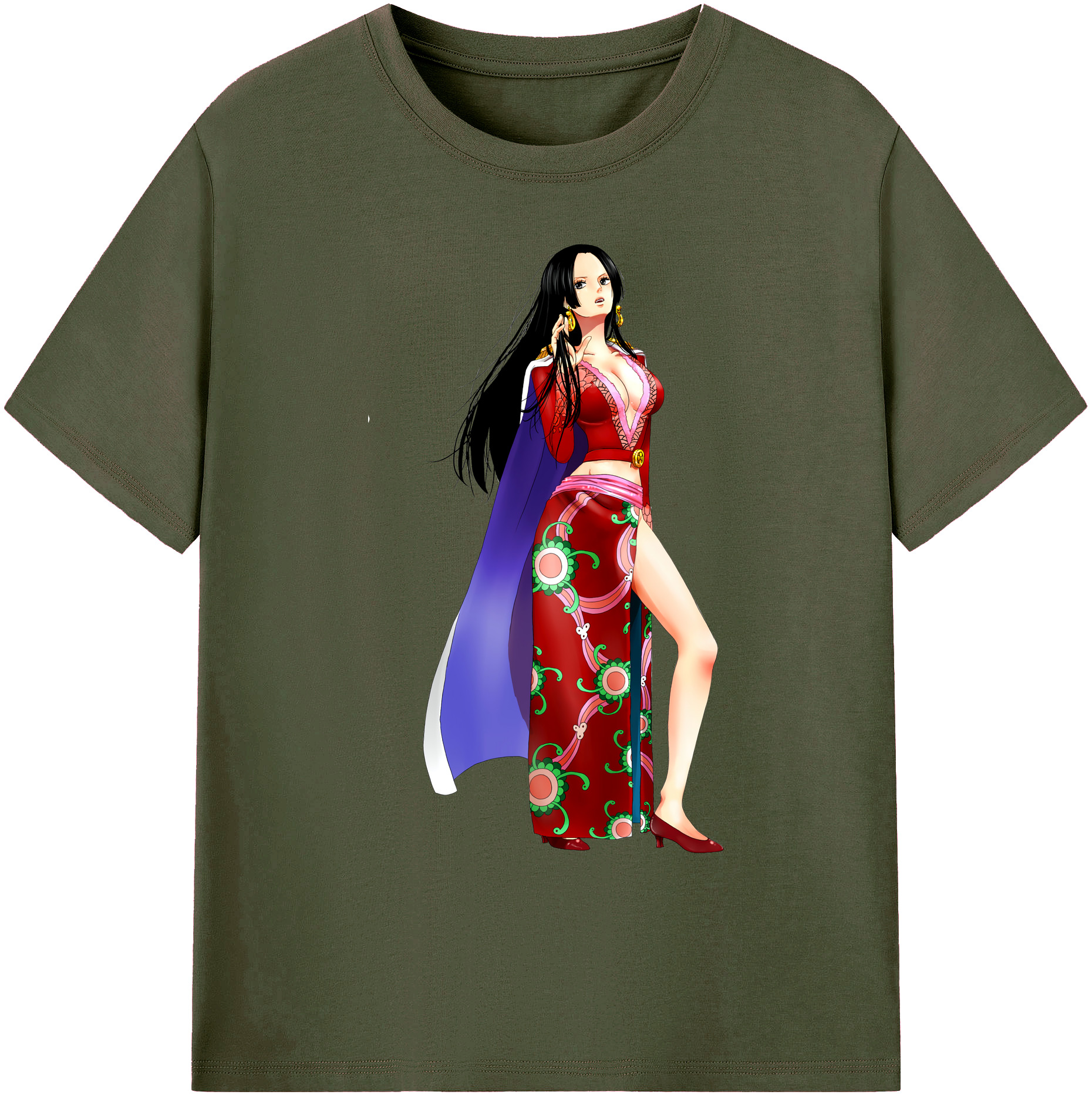 ワンピース ボア・ハンコック ONE PIECE Boa·Hancock 綿100％ メンズ半袖Tシャツ｜肌触りやわらか＆通気性